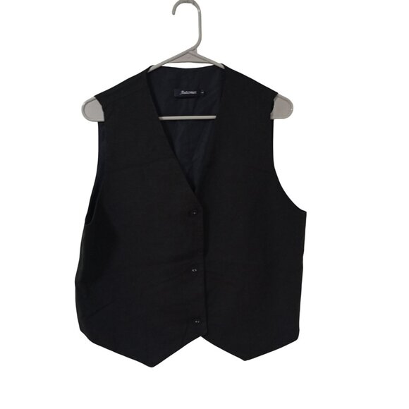 Automet Mens Black Linen & Rayon Vest Size L - Picture 1 of 10